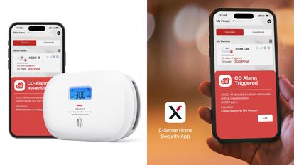 aparato detector de monóxido de carbono con notificaciones en tiempo real.