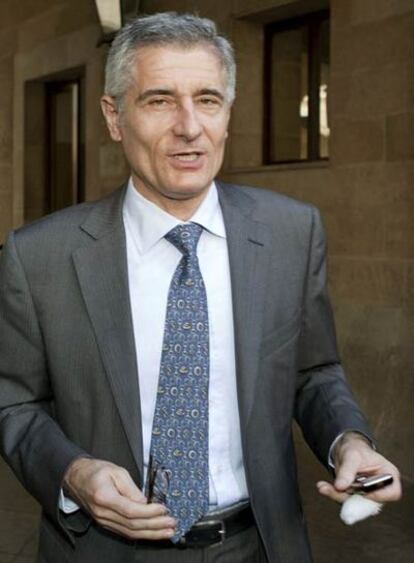 Bartomeu Vicens, a la salida del Tribunal Superior de Baleares.