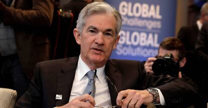 Jerome Powell, presidente de la Fed, el pasado 21 de abril en Washington (EE UU), en la reunión de primavera del FMI y el Banco Mundial.