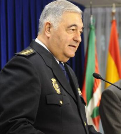 Fernando Amo, en el acto de su toma de posesión como nuevo Jefe Superior de la Policía en el País Vasco.