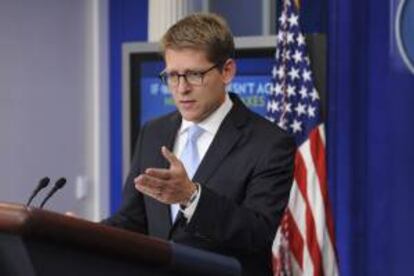 El secretario de prensa de la Casa Blanca, Jay Carney, dijo que dan "la bienvenida a las indicaciones de que los líderes de la zona euro han hecho progresos la pasada noche para lidiar con sus desafíos". EFE/Archivo