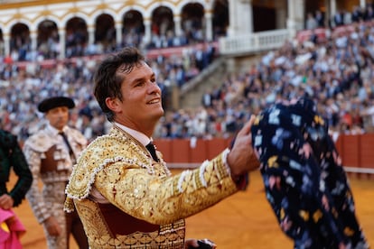 Daniel Luque, en la vuelta al ruedo en el primero de su lote.