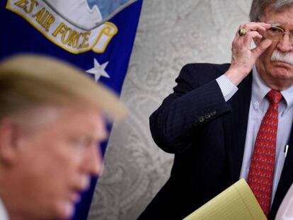 El consejero de Seguridad Nacional, John Bolton, en la Casa Blanca, el pasado 13 de mayo.
