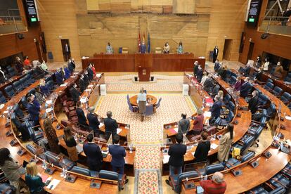 Vista general del Pleno de la Asamblea de Madrid.
