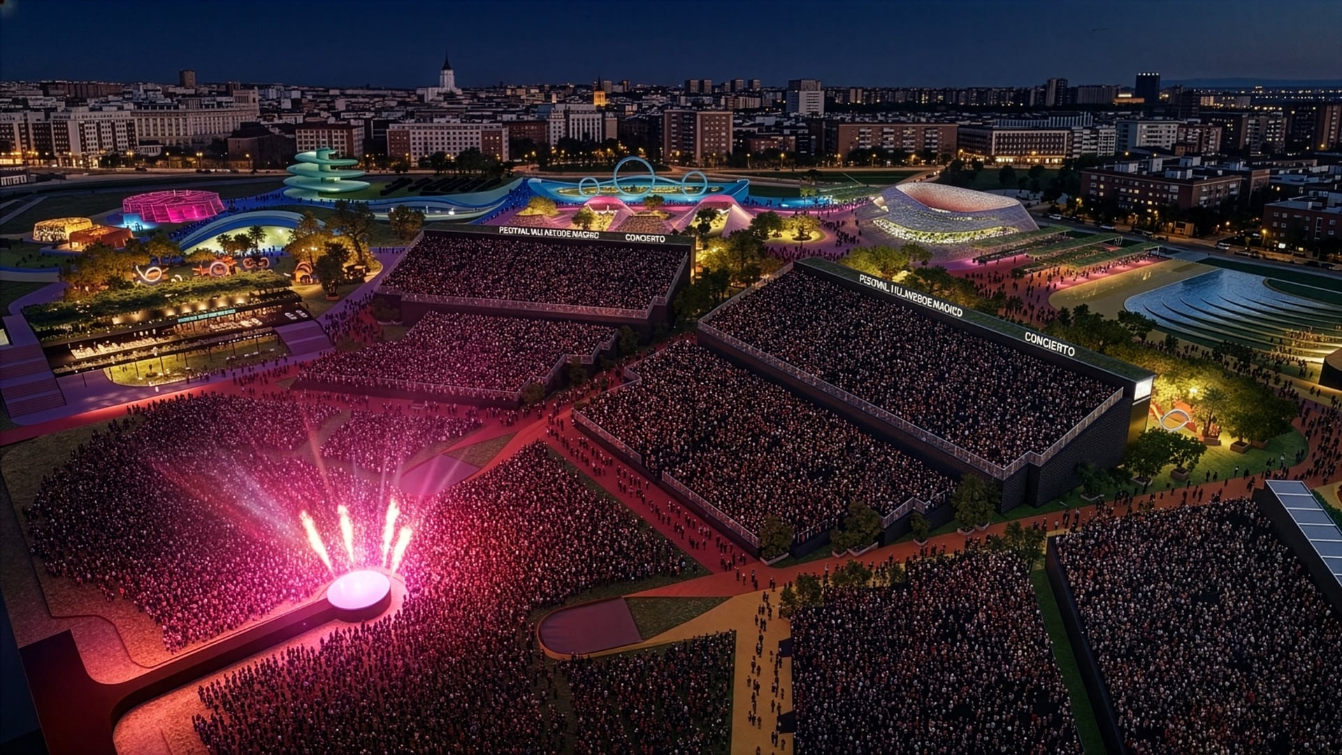 Imagen del futuro Estadio Shakira que acogerá las 12 fechas de Shakira en Madrid.