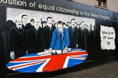 Banderas británicas en la zona unionista que rodea a Shankill Road.