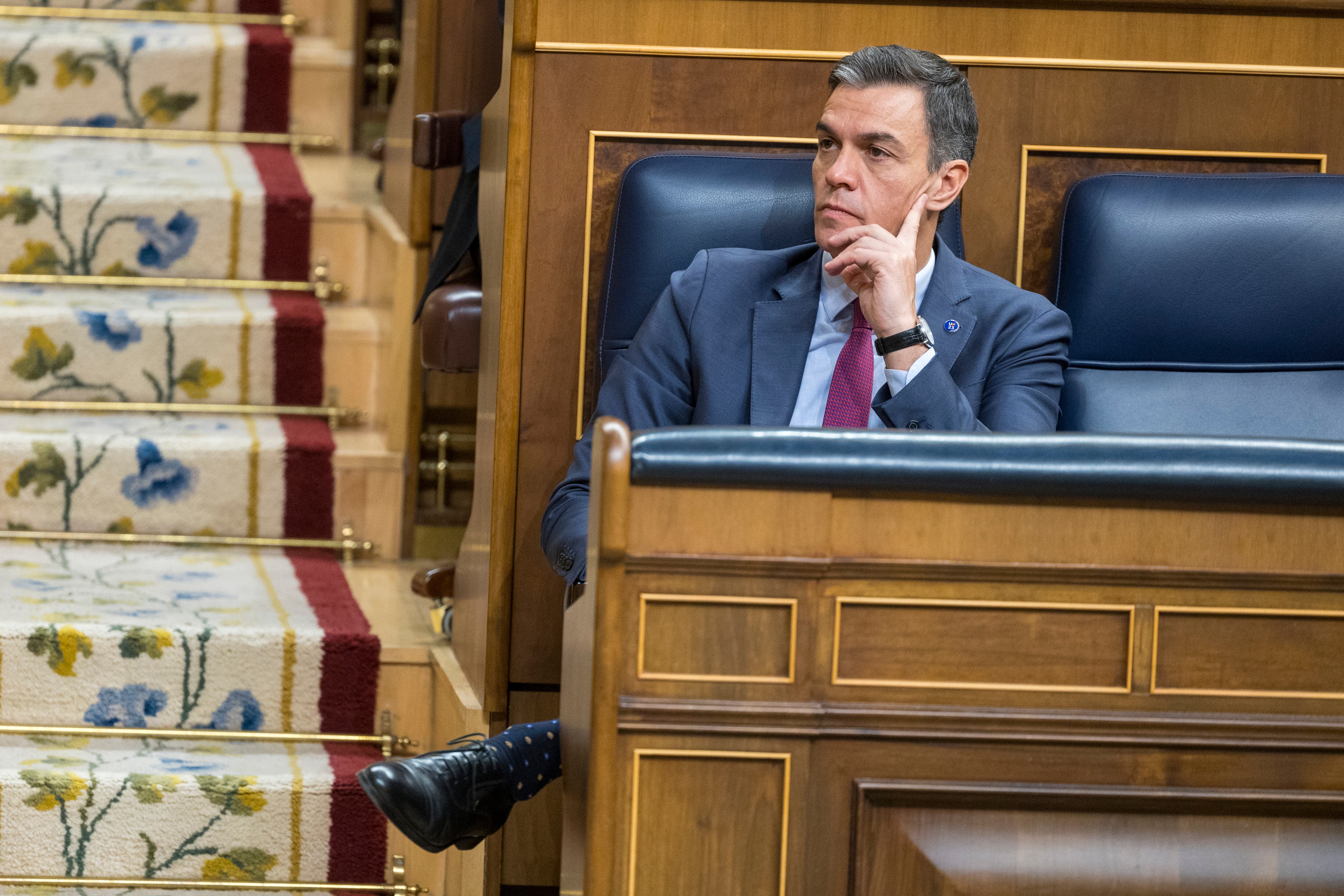 Pedro Sánchez, este miércoles  en el Congreso. 