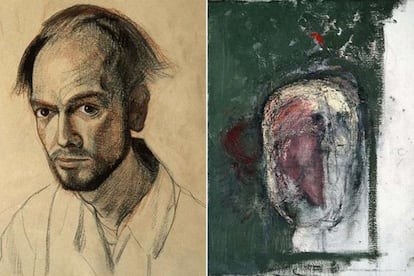 Autorretrato de 1965, antes del alzhéimer, y otro de 1999.