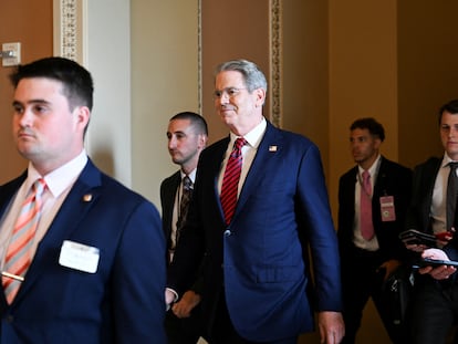 El secretario del Tesoro de EE UU, Scott Bessent, en el Capitolio.