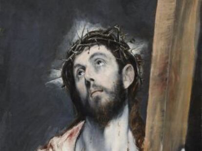 'Cristo con la cruz' de El Greco, una de las obras de una colección particular que podrá verse en Barcelona