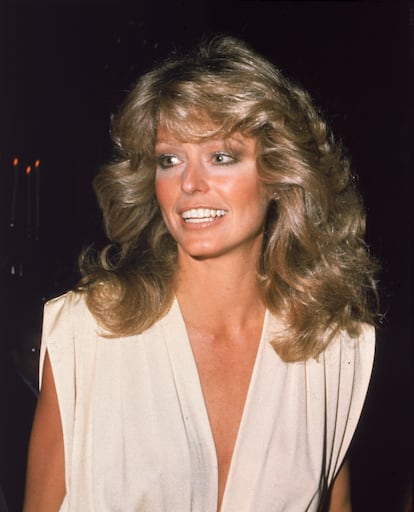 Farrah Fawcett en Los Ángeles, en 1977.