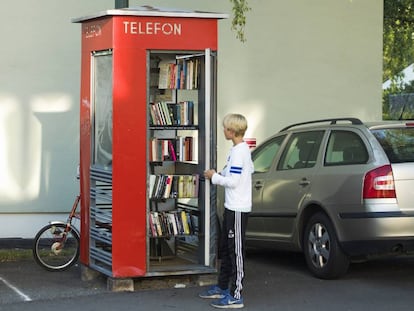 Antiga cabine telefônica