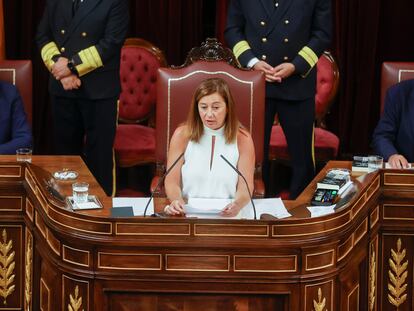 La presidenta del Congreso, Francina Armengol, tras su elección el pasado día 17 en Madrid.