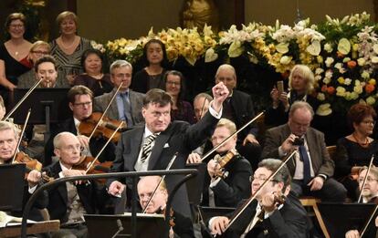 El director Christian Thielemann en el ensayo general del Concierto de Año Nuevo, el 30 de diciembre de 2018.