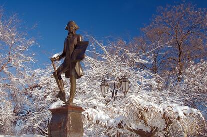 Monumento a José de Ribas y Boyons, en Odesa, en una imagen de febrero de 2010.