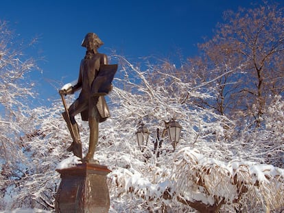 Monumento a José de Ribas y Boyons, en Odesa, en una imagen de febrero de 2010.