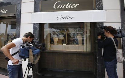 La joyería de Cannes, en la que se produjo el robo.