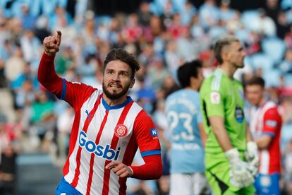 Portu celebra su tanto frente al Celta en Balaídos.