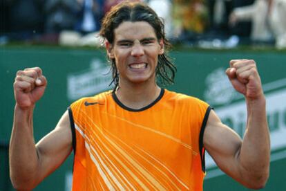 Rafael Nadal exhibe su alegría.