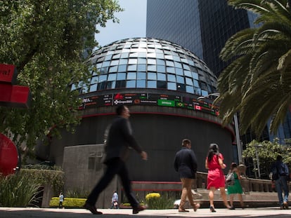 La Bolsa Mexicana de Valores (BMV), ubicada en Avenida Paseo de la Reforma, Ciudad de México