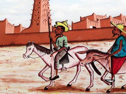 El Quijote y Sancho, africanos.