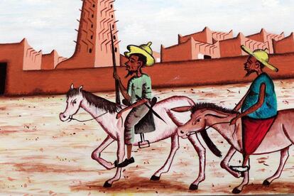 El Quijote y Sancho, africanos.
