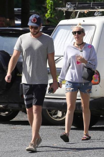 Liam Hemsworth y Miley Cyrus, en Australia el pasado abril.