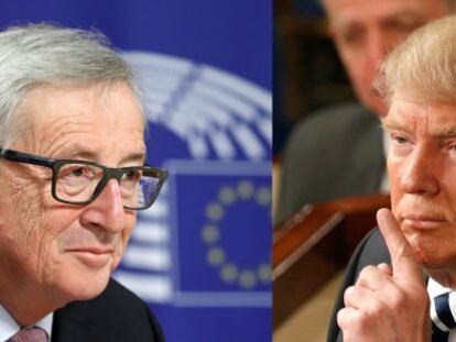 El presidente de la CE, Jean-Claude Juncker, y el presidente de EE UU, Donald Trump.