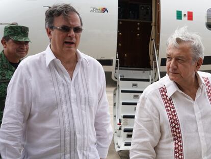 El Canciller Marcelo Ebrard y el presidente Andrés Manuel López Obrad