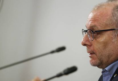 El canciller argentino, Jorge Faurie, en rueda de prensa.