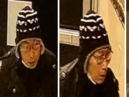 This combination image created using photos provided by the Los Angeles County Sheriff's Department shows a male suspect allegedly involved in a shooting on Saturday, Jan. 21, 2023, in Monterey Park, Calif.