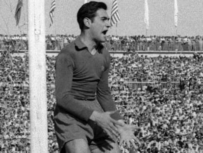Antoni Ramallets, en la final de la Copa del General&iacute;simo de 1952