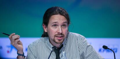 Pablo Iglesias, ayer en el Cïrculo de Economía de Sitges.