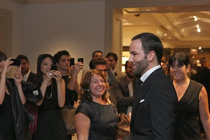 El diseñador estadounidense Tom Ford, el pasado sábado en la Fashion&#39;s Night Out de Nueva York.