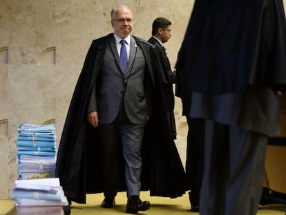 El juez Edson Fachin, el jueves, en el Tribunal Supremo brasileño, en Brasilia.