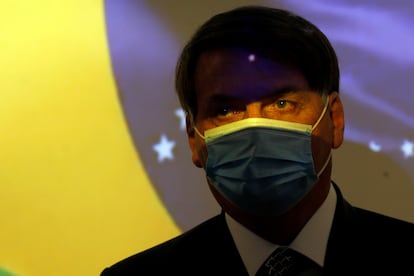 El presidente de Brasil, Jair Bolsonaro, durante un acto público en Brasilia.