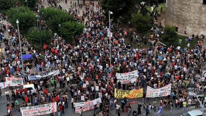 Partid&aacute;rios do &quot;n&atilde;o&quot; em Atenas.