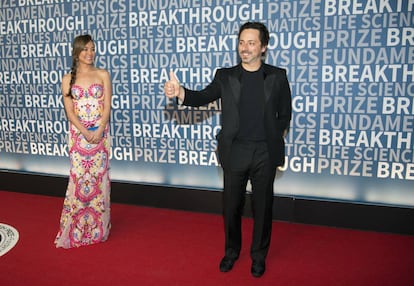 El cofundador de Google Sergay Brin en la alfombra roja de los premios Breakthrough.