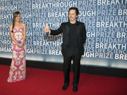 El cofundador de Google Sergay Brin en la alfombra roja de los premios Breakthrough.