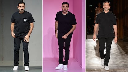 Ricardo Tisci

Gótico, deportivo y moderno pueden ser tres adjetivos acertados para definir el trabajo que el diseñador hizo para Givenchy. Y también para describir su propio armario. Las zapatillas blancas se han vuelto tan inseparables en sus looks como en los de Phoebe Philo (Céline).