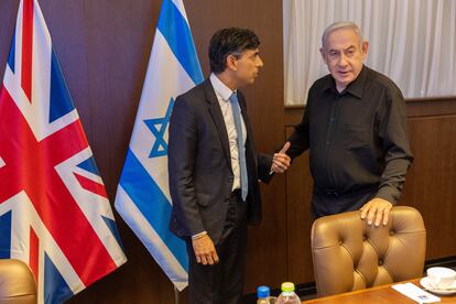 Rishi Sunak y Benjamin Netanyahu