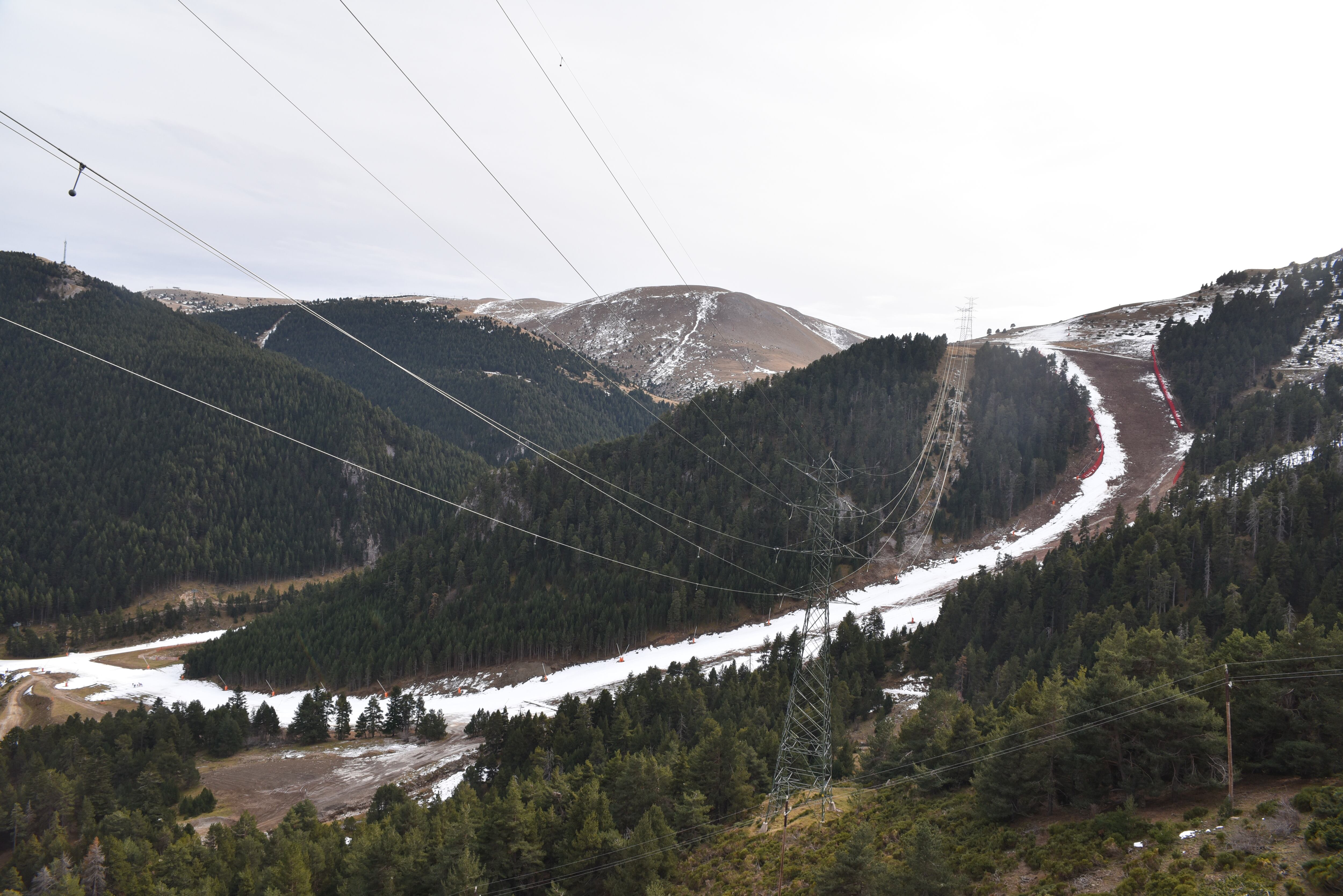 Estación de La Molina, sin nieve, el pasado 2 de enero. 