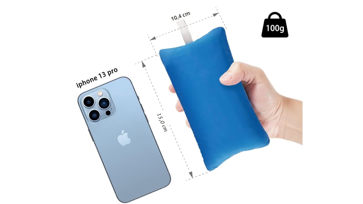 Tiene unas dimensiones reducidas para llevarla en la mochila o en la maleta.