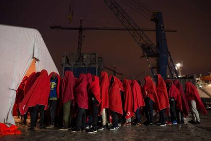 Llegada migrantes a Málaga. 