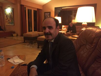 Ilias El Omari, secretario general del Partido Autenticidad y Modernidad (PAM), el viernes 22 de enero, en un hotel de Rabat.