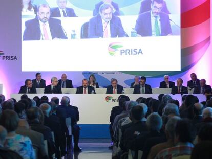 Junta de accionistas de PRISA, celebrada ayer.