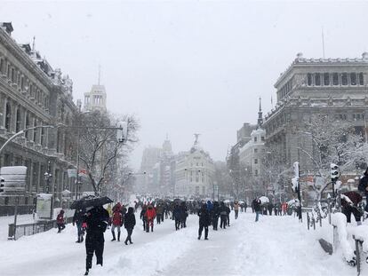 Imagen de Madrid cubierta de nieve por 'Filomena'.
La Comunidad de Madrid presenta la mayor exposición fotográfica virtual sobre el paso del temporal Filomena, que transformó entre el 7 y el 9 de enero de 2021 las calles, plazas, edificios y espacios públicos de la región.
CULTURA
COMUNIDAD DE MADRID
