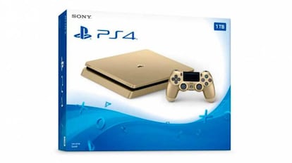 PS4 de color dorado