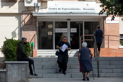 A medical center in Orcasitas, one of the neighborhoods in Madrid that has been confined.