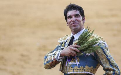 Cayetano Rivera, ayer en la plaza de toros de La Malagueta.
